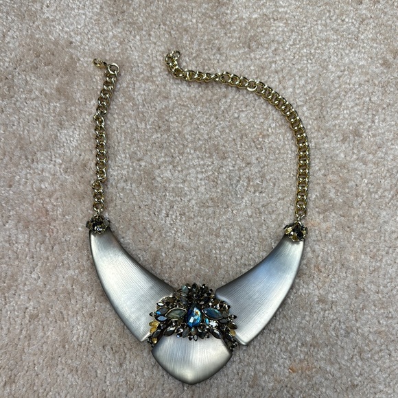 Statement Necklace with Gemstone Accents - Picture 1 of 1